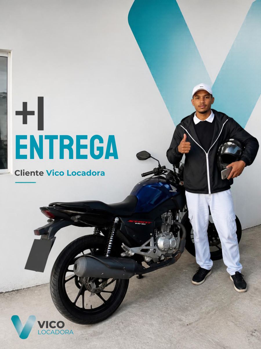 Cliente retirando a moto