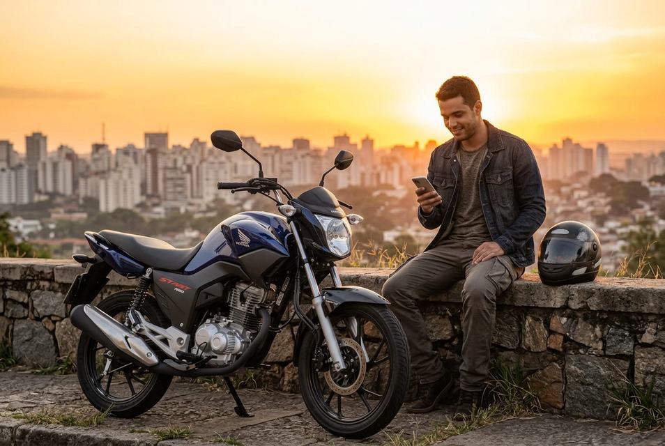 Calendário e chave de moto sobre uma mesa