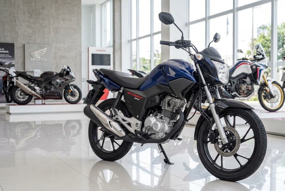 Honda CG Start 160 2027 azul e cinza