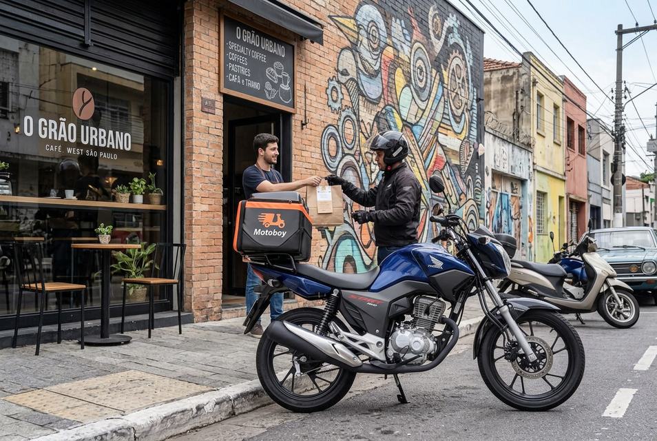 Honda CG Start 160 azul na Zona Oeste de São Paulo